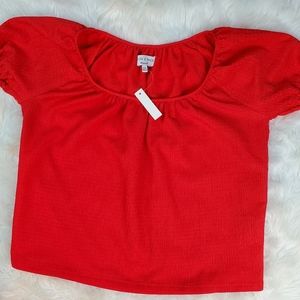 Madewell Texture & Thread, XXS, NWT, Red Boho Top